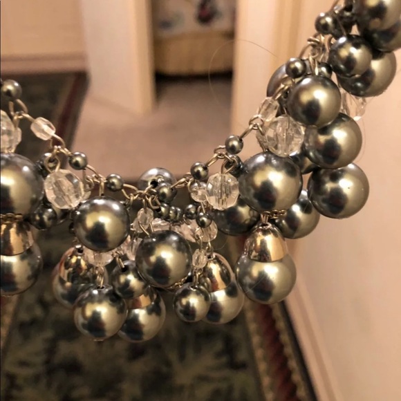 Silver And Clear Bead Necklace - Picture 4 of 5